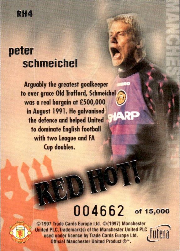 Peter Schmeichel Red Hot 97 SILVER RH4 #4662/15000