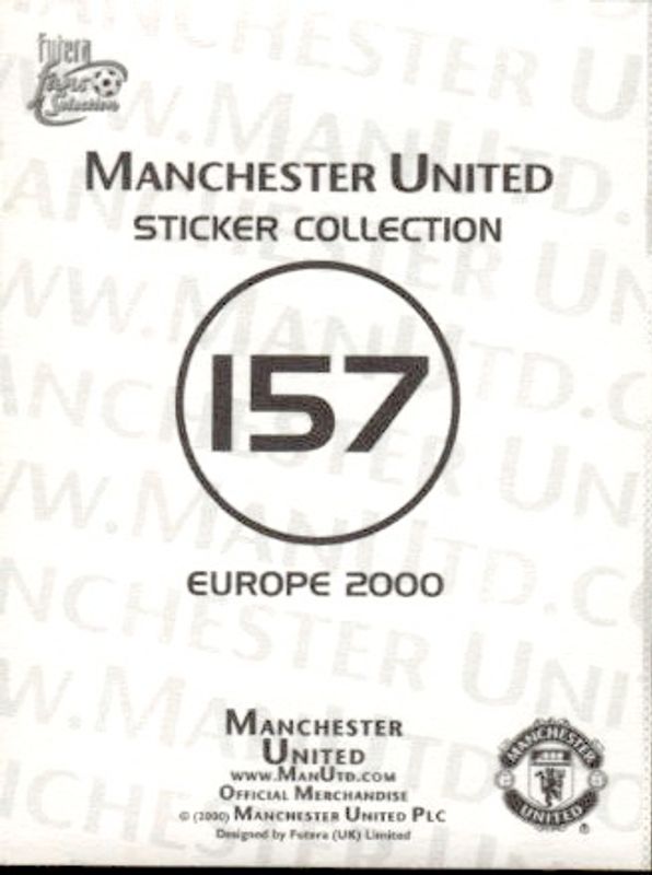 2000 Futera Manchester United Sticker Collection Sir Alex Ferguson #157