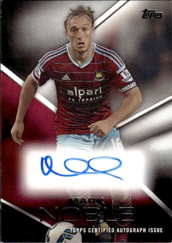 2014 Topps Premier Gold Premier Auto Mark Noble #PA-MN Auto West Ham United