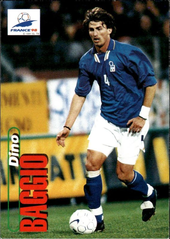 Panini 1998 France World Cup Card #44 Dino Baggio Italy
