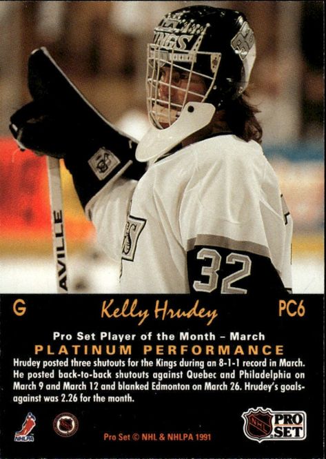 Hovedbilde 1991-92 Pro Set Platinum PC #6 Kelly Hrudey