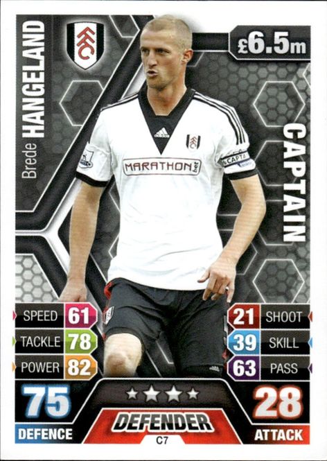 Main Image Match Attax Extra 2013/14 Brede Hangeland Captain