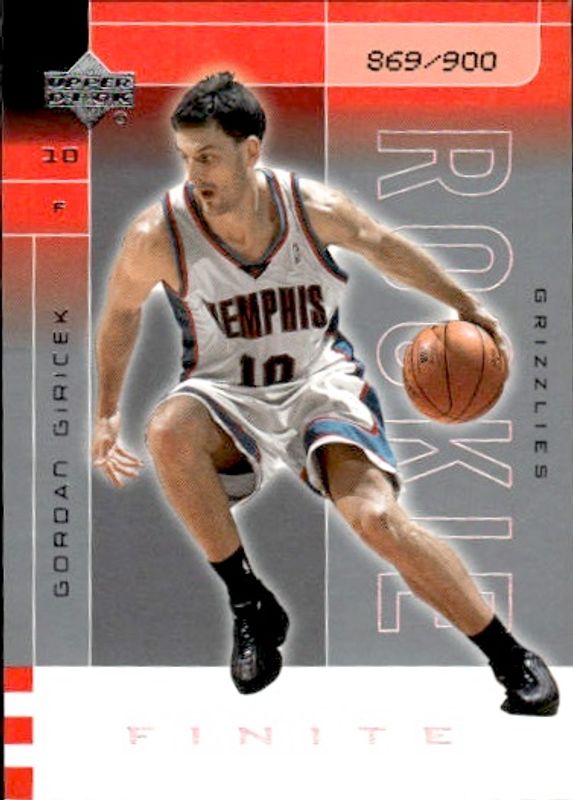 2002-03 Upper Deck Finite Rookie #869/900 Gordan Giricek #211 Rookie RC 