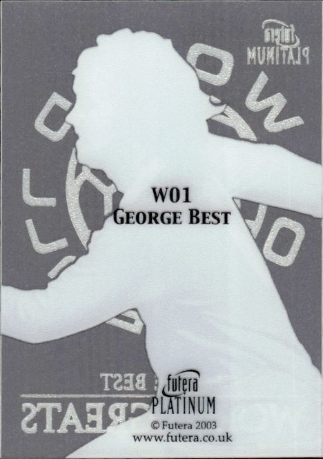 Hovedbilde 2003 Futera Platinum World Greats George Best ...