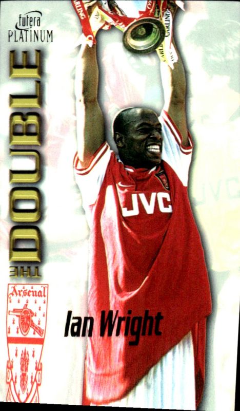 1998 Futera Platinum Arsenal The Double Silver /400 IAN WRIGHT #DB16