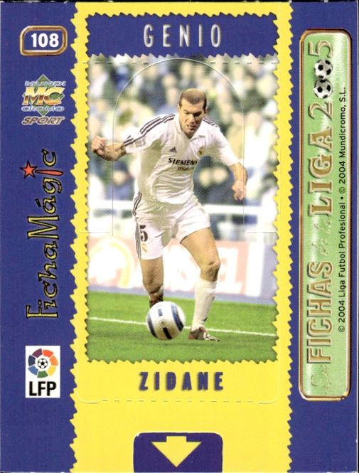 Hovedbilde Zinedine Zidane Very Rare 2005 Card Genio #108 ...