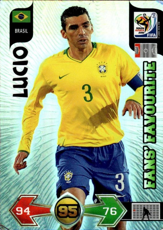 South Africa 2010 PANINI XL Adrenalyn CARD - FANS FAVOURITE - Lucio