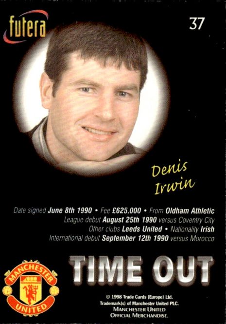 Hovedbilde 1998 Futera Manchester United Time Out Chrome ...