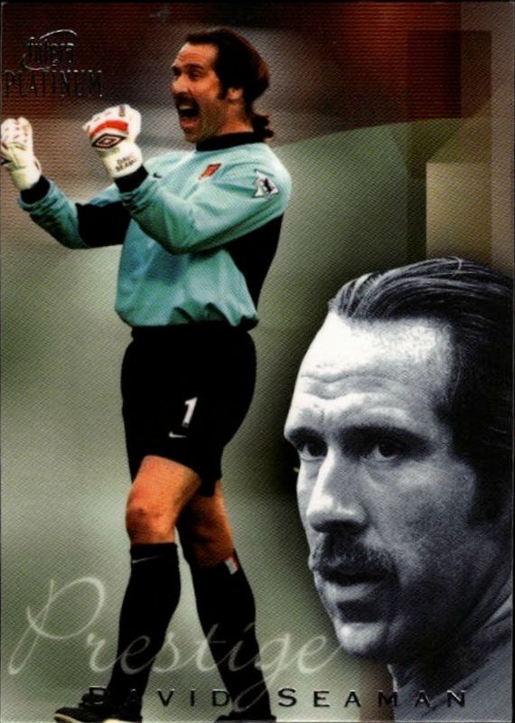 2001 Futera Platinum Arsenal Prestige #006/150 David Seaman #PRE13 