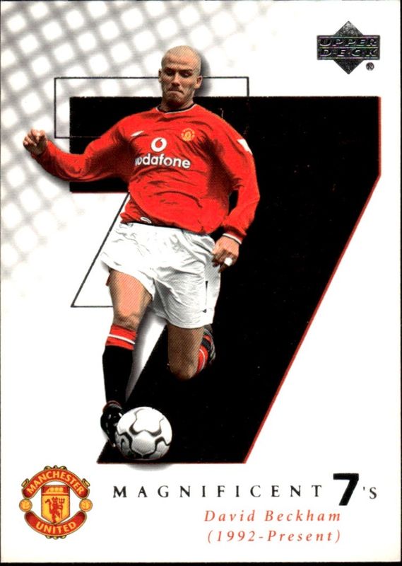 DAVID BECKHAM MANCHESTER UNITED 2001 UPPER DECK M7 