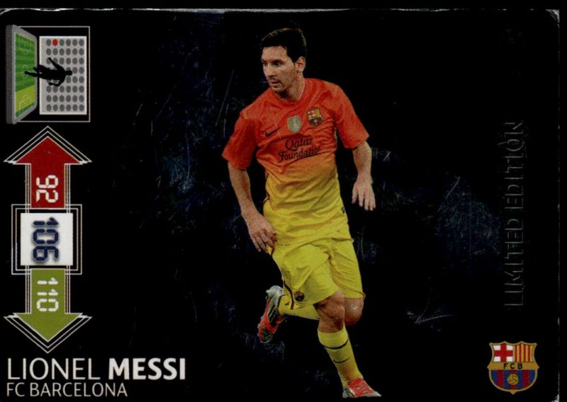 Panini Lionel Messi Limited Edition Card Adrenalyn XL UEFA CL 2012-2013 not mint
