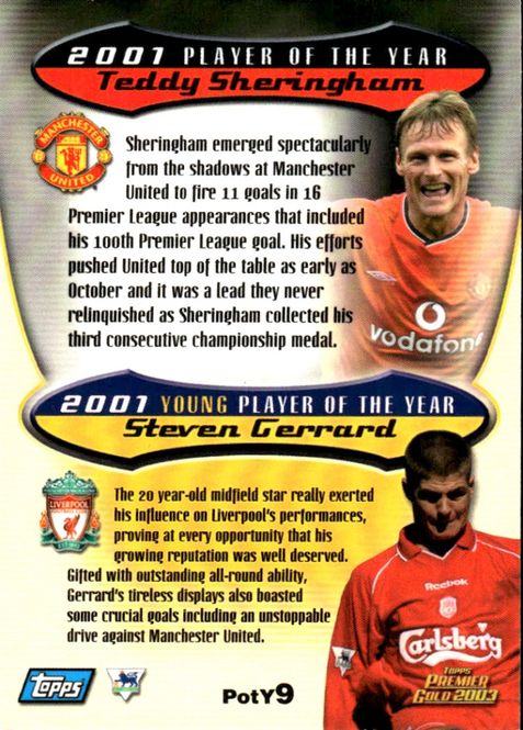 Hovedbilde Topps Premier Gold 2003 TEDDY SHERINGHAM Player ...