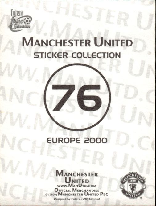 Hovedbilde Futera Manchester United Europe 2000 David ...