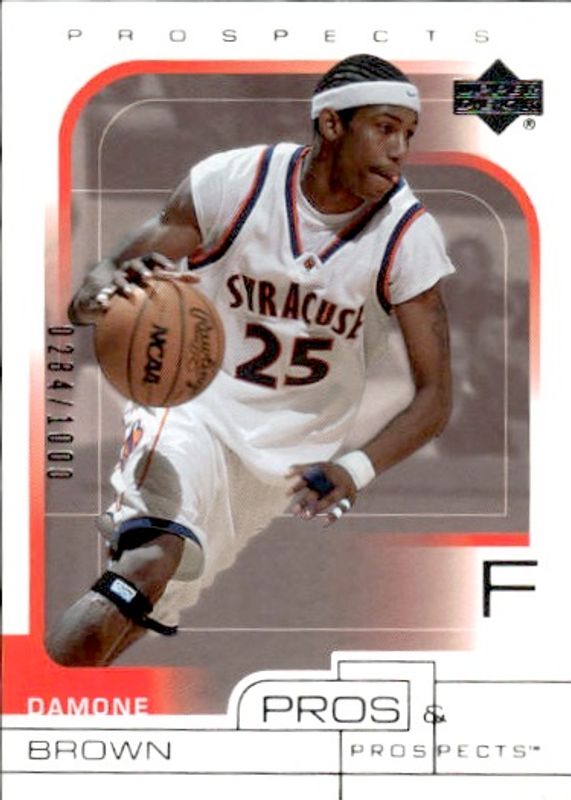 2001-02 Upper Deck Pros & Prospects Prospects #284/1000 Damone Brown #96