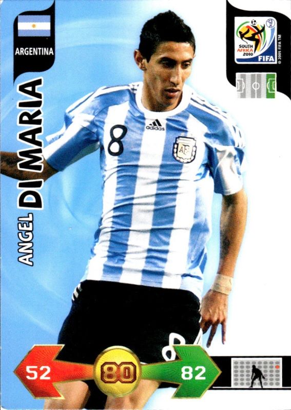 2010 Panini Adrenalyn XL FIFA World Cup South Africa Angel Di Maria 