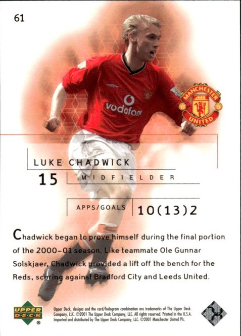 Main Image 2001-02 Upper Deck Manchester United Premier ...