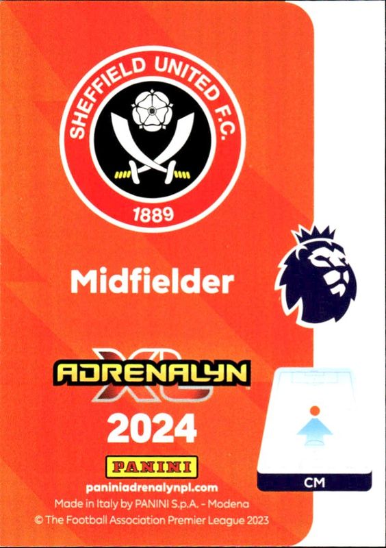Panini Adrenalyn XL Premier League 24 Oliver Norwood (Sheffield) Limited Edition