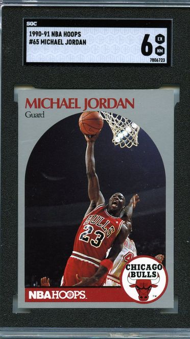 Hovedbilde 1990 Hoops Michael Jordan #65 SGC 6 NM NBA ...
