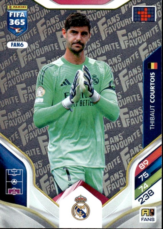 Panini FIFA 365 Adrenalyn XL Thibaut Courtois Fans Favourite #FAN6 Real Madrid