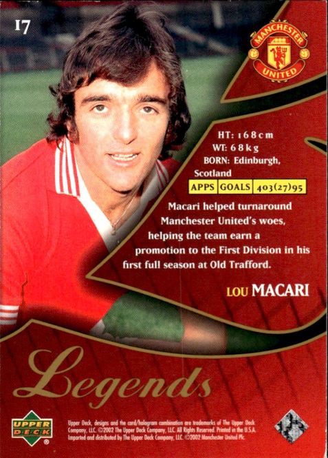 Main Image 2002 Upper Deck Manchester United Legends Lou ...