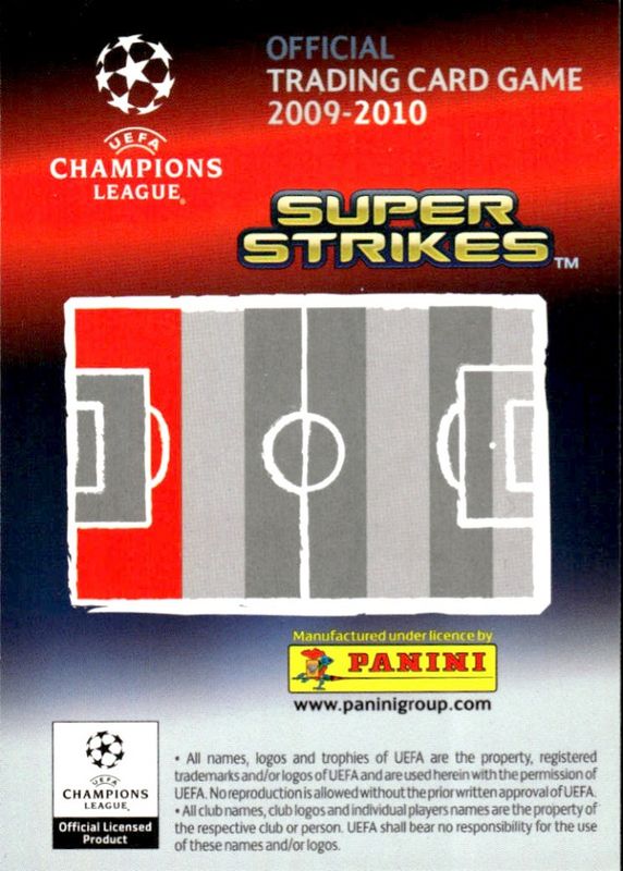 Panini Champions League 2009-2010 Super Strikes - Evra Patrice Manchester United