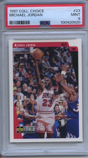 Hovedbilde 1997 COLLECTOR'S CHOICE 23 MICHAEL JORDAN PSA 9 ...