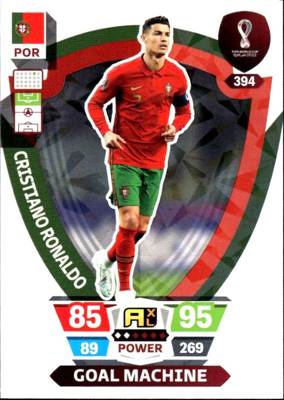 Cristiano Ronaldo Portugal Panini Football Card #394 Goal Machine Qatar 2022