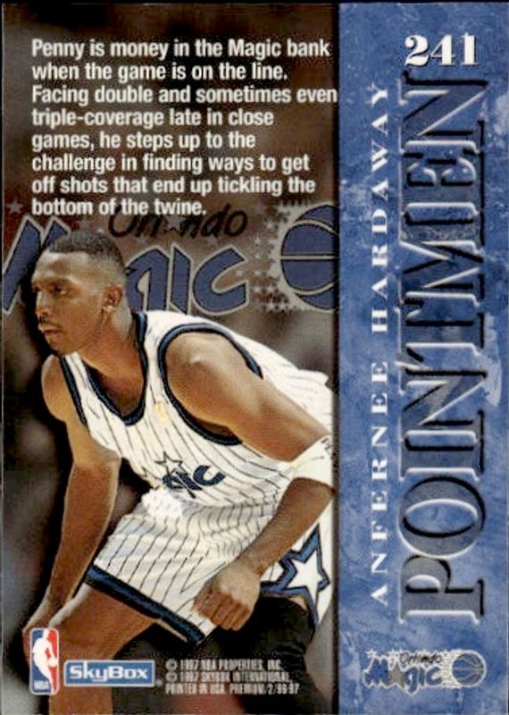 ANFERNEE HARDAWAY, 1997 SKYBOX PREMIUM, 