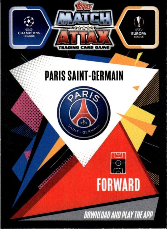 KYLIAN MBAPPE TOPPS MATCH ATTAX 100 CLUB