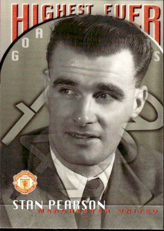 1997 Futera Manchester United FC Highest Ever Goal Scorers Stan Pearson #89