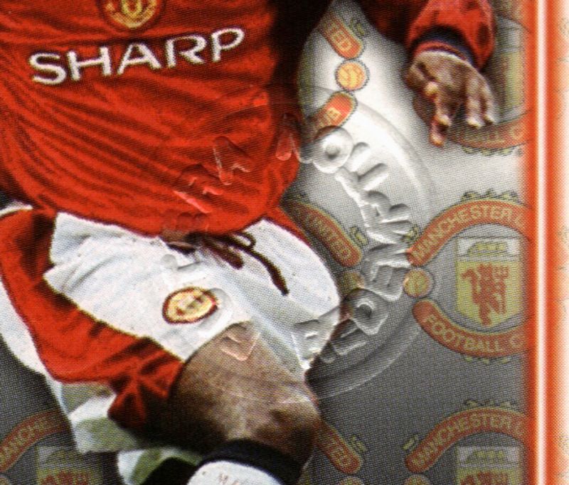 Futera Fans Selection Andy Cole CRAZY ERROR card Embossed SE16 with EMBOSSED FUTERA REDEMPTION