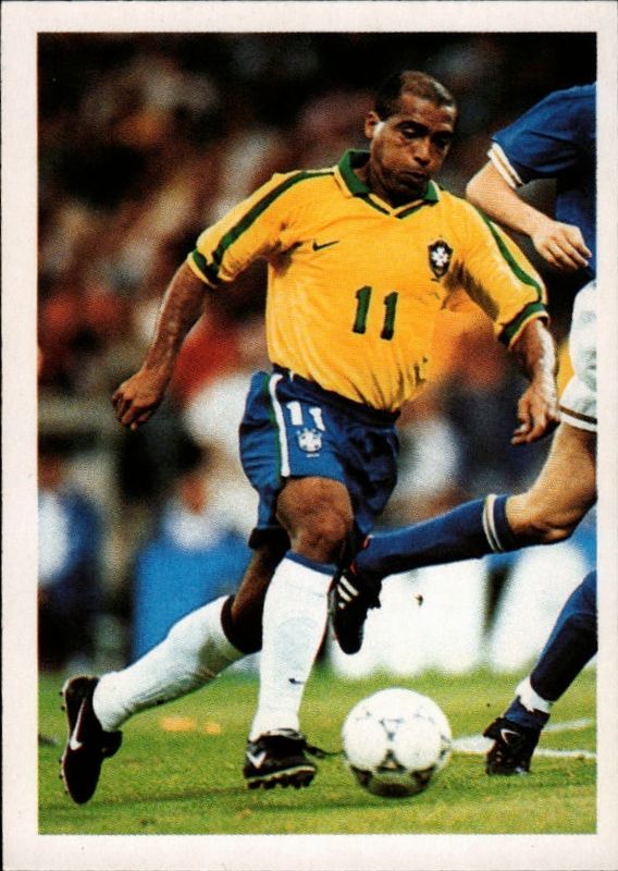 Romario  No.2 Barcelona Brazil International Soccer Stars PG Tips Card 1998
