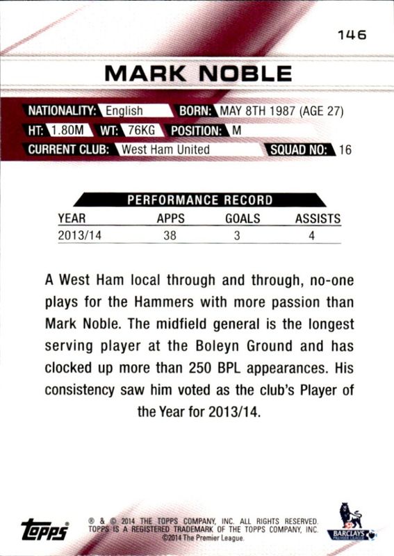 2014 Topps Premier Gold Mark Noble #146