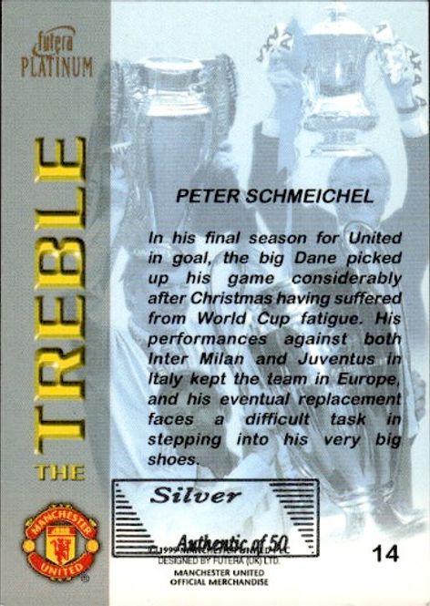 Hovedbilde Futera Platinum The Treble 1999 Peter Schmeichel ...