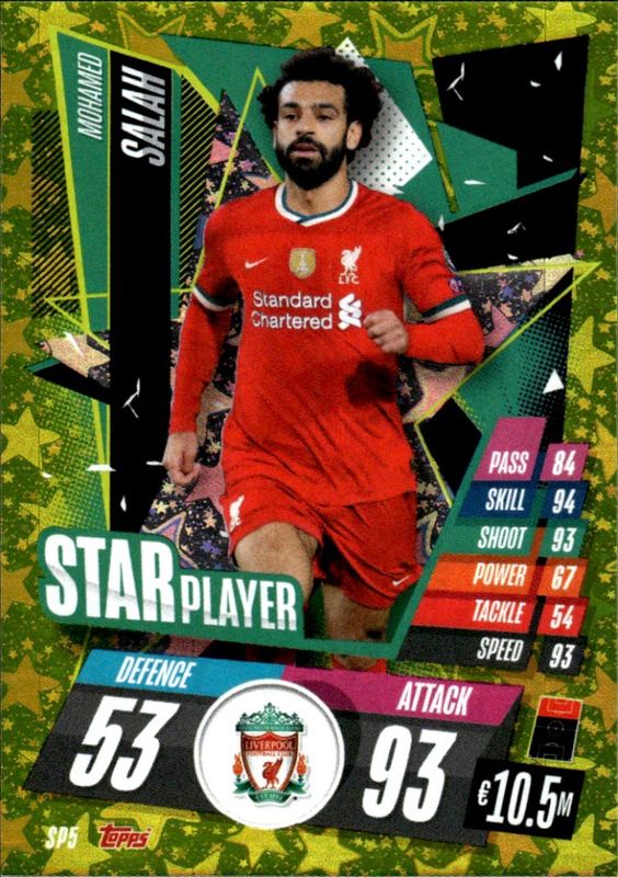 2020-21 Topps Match Attax UEFA Champions League Star Player #SP5 Mohamed Salah