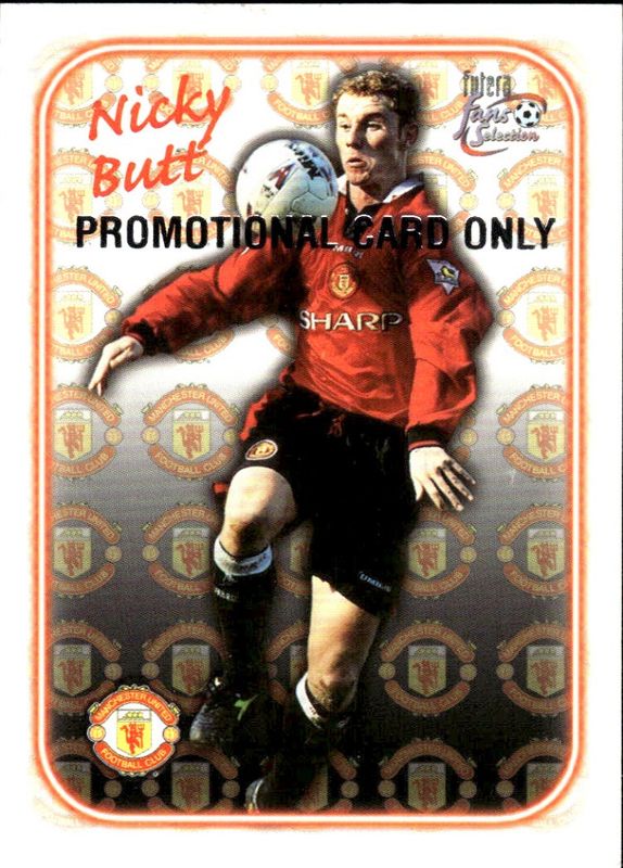 Manchester United - Fans Selection Single Embossed Chase Card SE6 Futera 97/98 PROMOTIONAL CARD ONLY