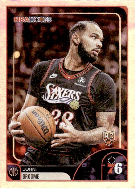 Topps NBA Hoops Johni Broome Rookie #159 Philadelphia 76ers 2025-26 Card