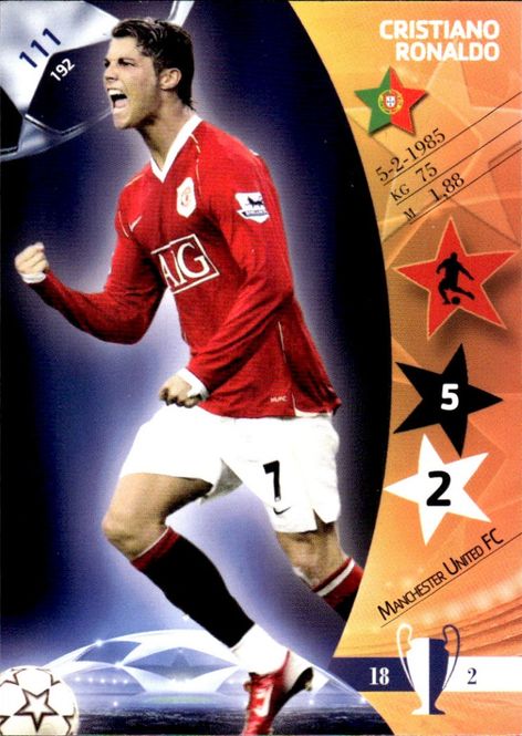 Hovedbilde Cristiano Ronaldo 2007 Panini UEFA Champions ...
