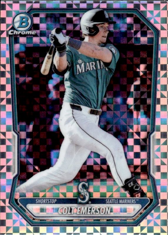 2026 Bowman Chrome Colt Emerson X-Fractor #BCP-108 Seattle Mariners