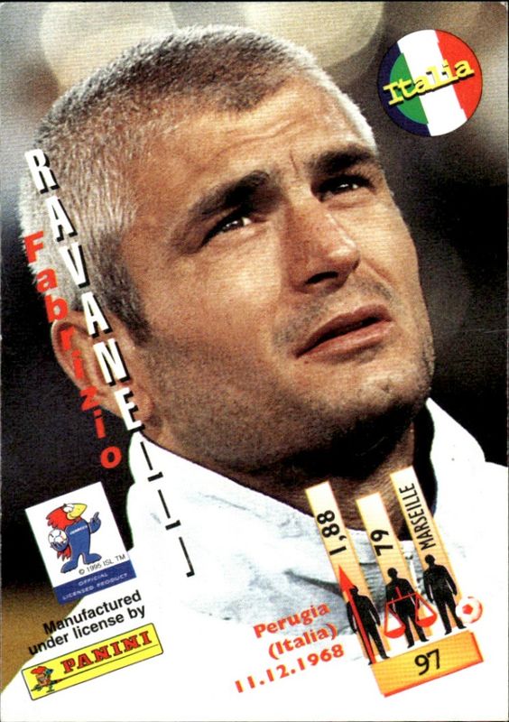 1998 PANINI WORLD CUP FRANCE 98 No.97 [ FABRIZIO RAVANELLI ] ITALY