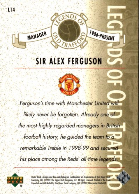 Main Image 2001-02 Upper Deck Man Utd - Legends of Old ...