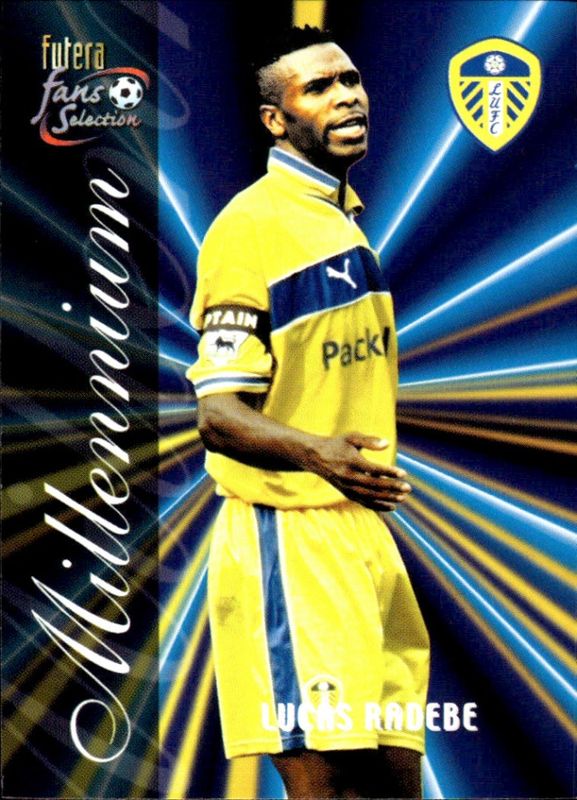 leeds united trading cards futera millennium lucas radebe 22 carat gold gilded edges