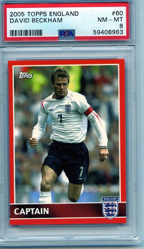 2005 Topps England David Beckham #60 PSA 8  POP 5 