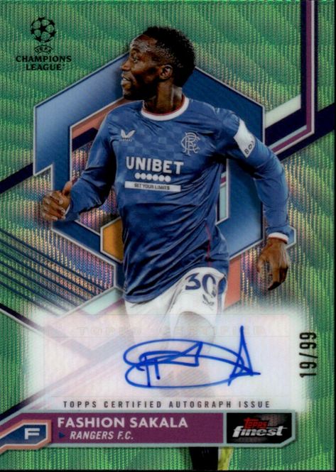 Hovedbilde FASHION SAKALA RANGERS F.C. TOPPS FINEST AUTO ...