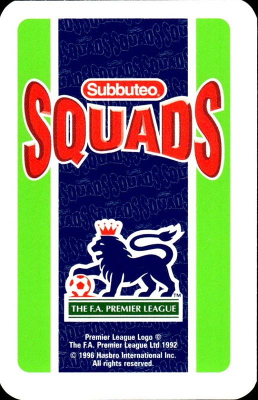 Subbuteo Squads 1995-1996 Henning Berg (Blackburn Rovers) No. 35