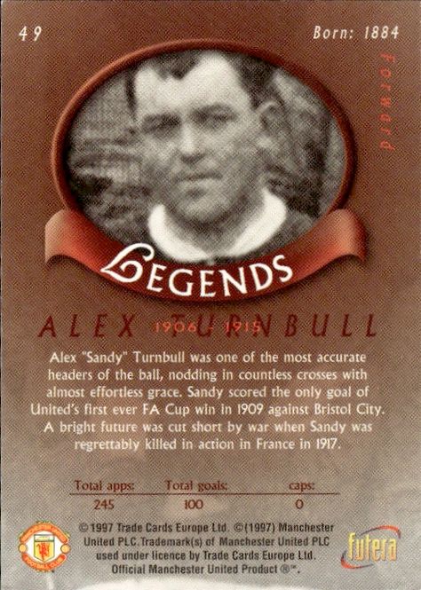 Main Image FUTERA-MANCHESTER UNITED 1997- #49-LEGENDS-ALEX ...