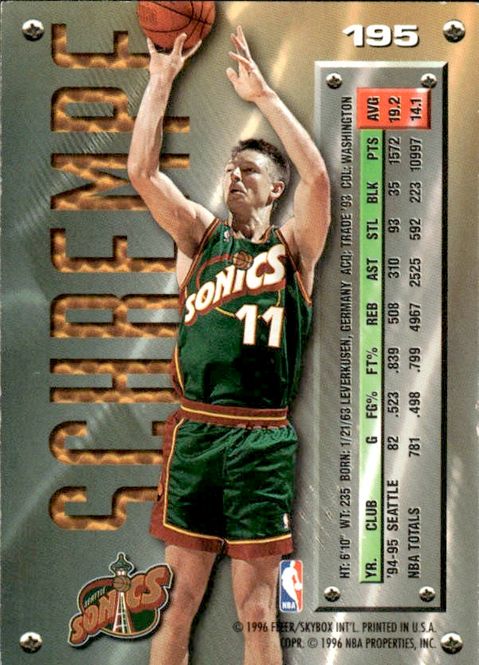 Hovedbilde Detlef Schrempf 1995-96 Fleer Metal NBA Card. ...