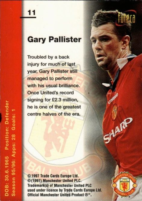 Main Image FUTERA-MANCHESTER UNITED 1997- #011-GARY ...