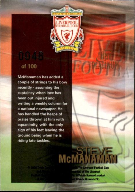 Main Image STEVE MCMANAMAN LIVERPOOL FUTERA REDEMPTION SET ...