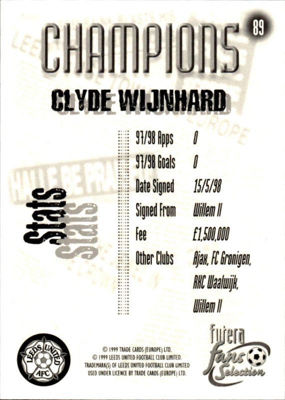 LEEDS CUTTING EDGE 1999 WIJNHARD CHROME PLAYERS EDITION